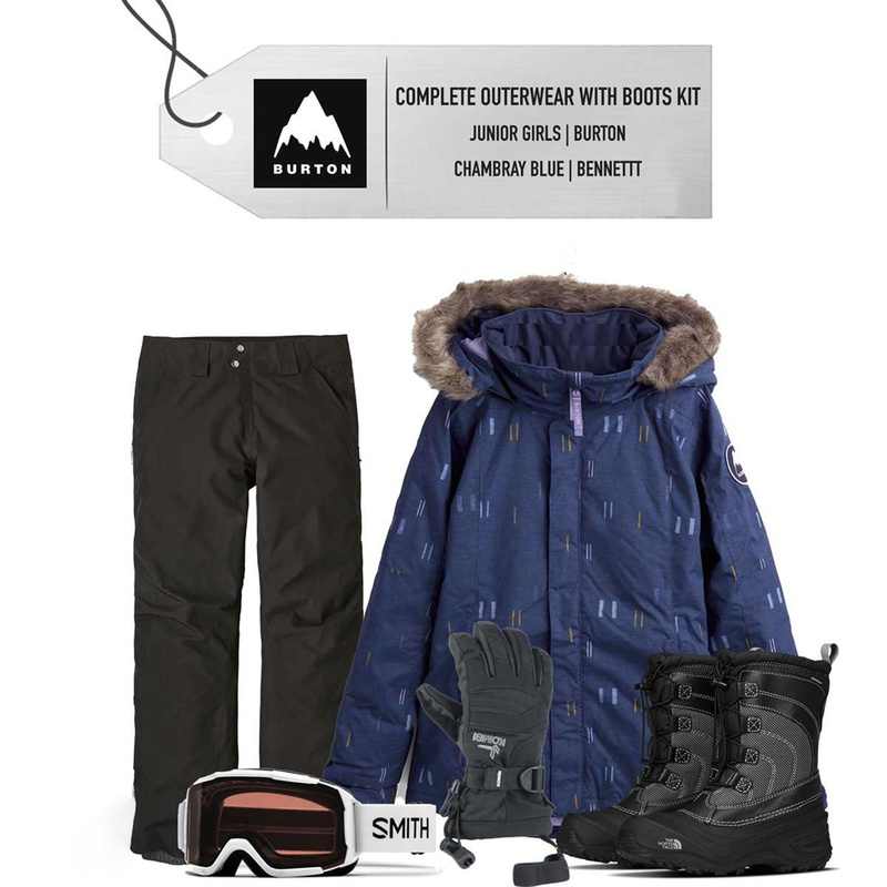 [Complete Outerwear with Boots KIT] - Jr Girls - Burton (Blue w/ Fur ...
