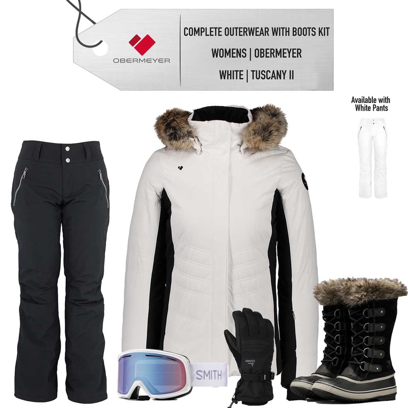 [Complete Outerwear with Boots KIT] - Womens - Obermeyer (White | Fur ...