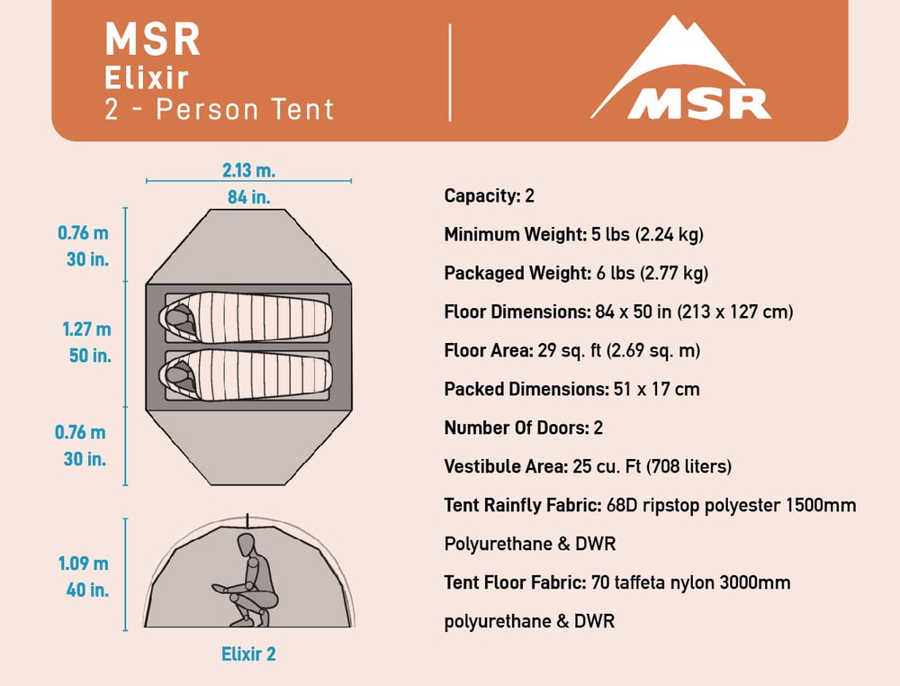 [Tent] - MSR (Elixir 2 Person)